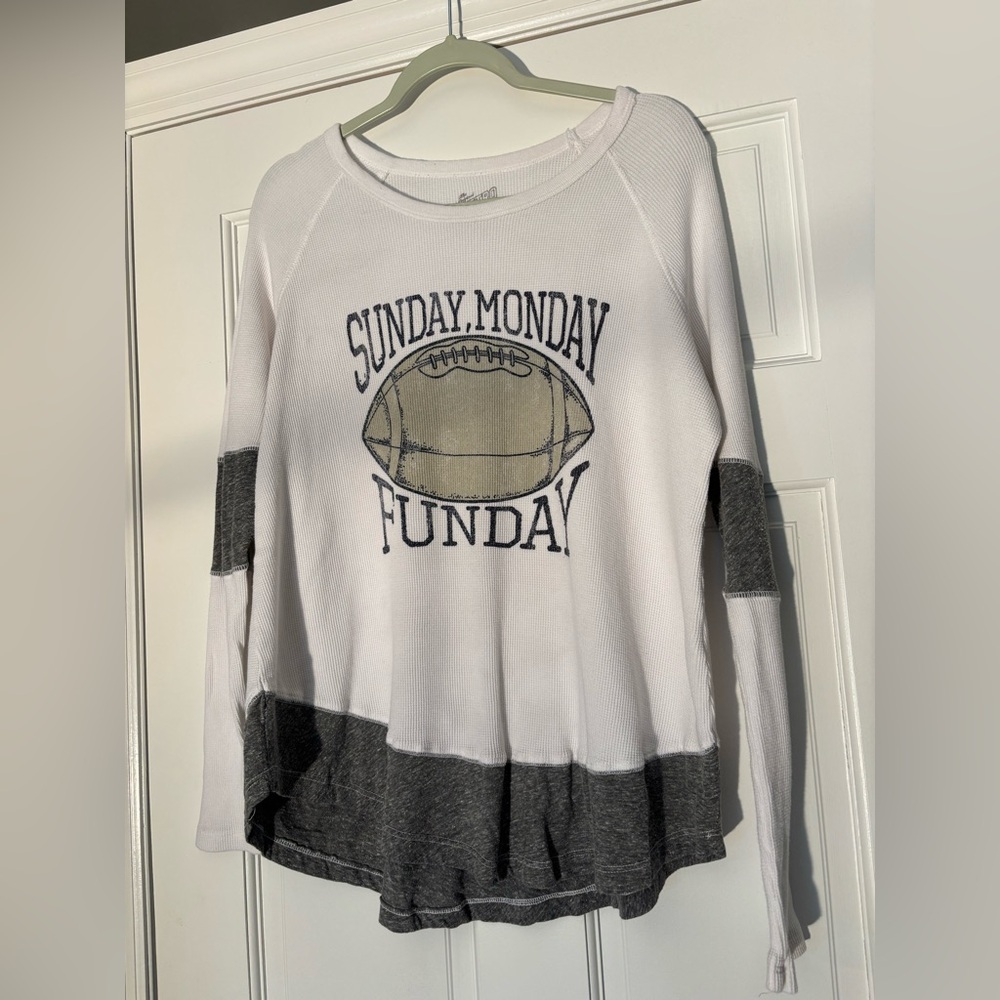 Retro Brand Women's Football Funday Graphic Long Sleeve tshirt medium
